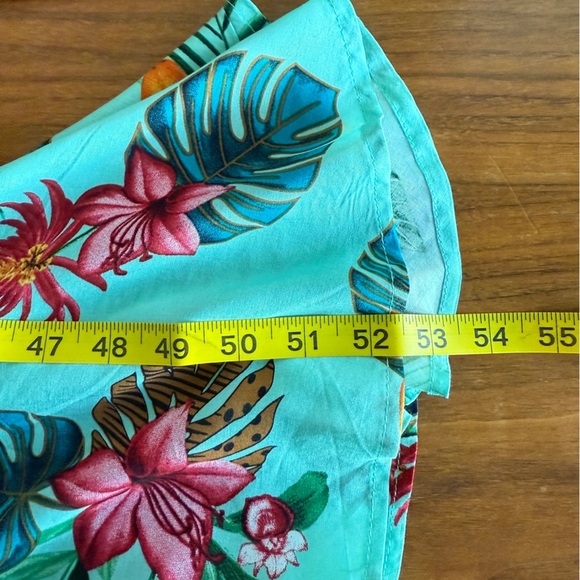 Label OF Love Anthropologie Green Tiered Maxi Dress with Flutter Sleeves medium - Picture 12 of 12